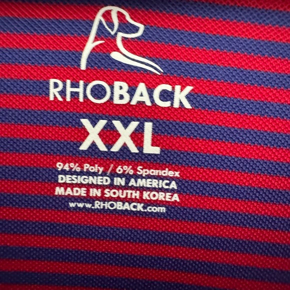 Purple Striped Men's Polo Shirt - Picture 2 of 2